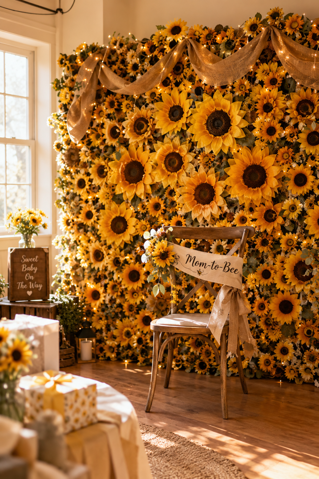Sunflower Backdrop Wall