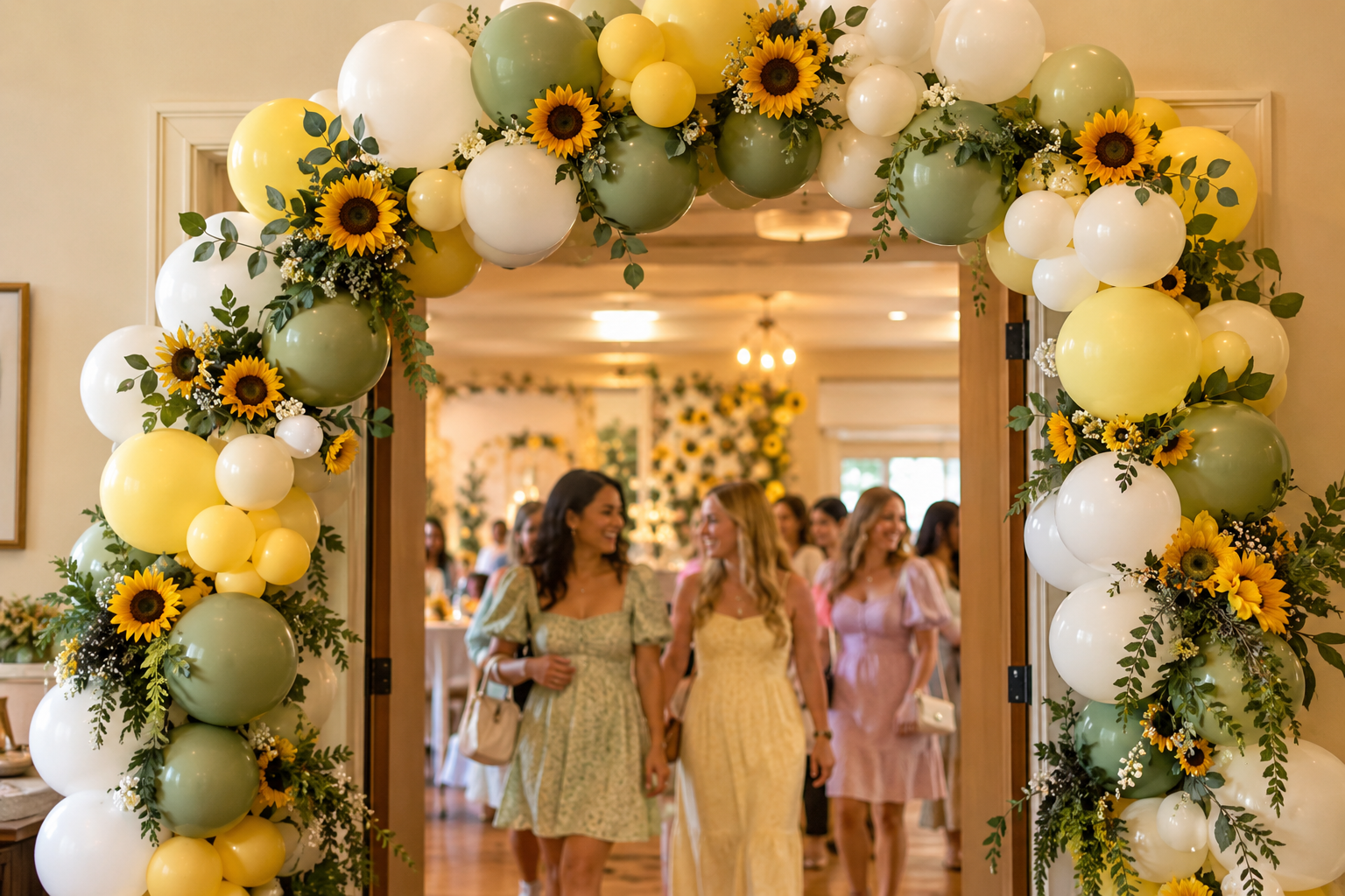 Sunflower Balloon Arch