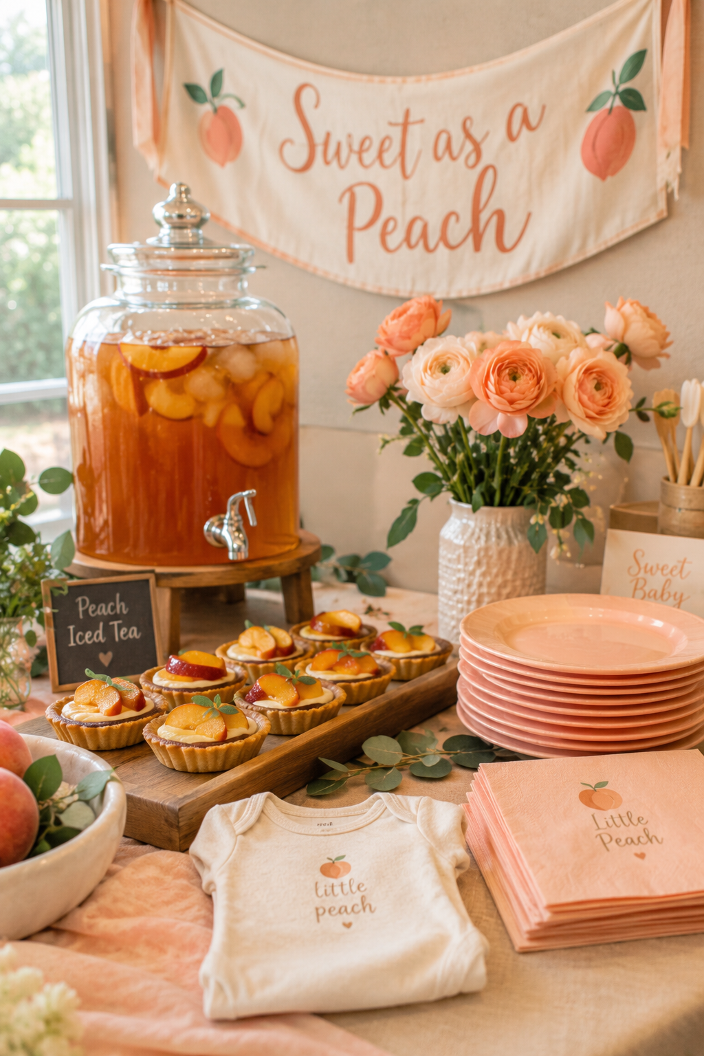 Sweet Little Peach Theme Table